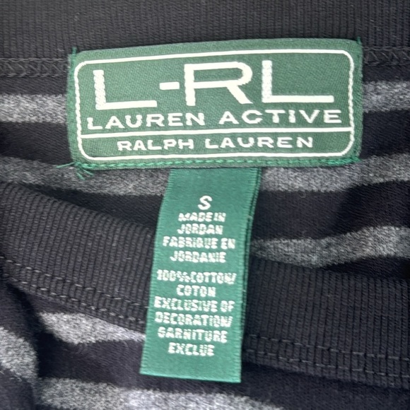 Black and Gray Striped Long Sleeve Top - Picture 6 of 6